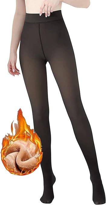 BTkviseQat Thermostrumpfhosen für damen,Strumpfhosen Damen Winter,Gefütterte Strumpfhose,Gefälschte Durchscheinend Plüschstrümpfe Pantyhose Wärmende Fleece Strumpfhose