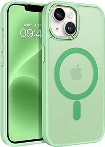 BENTOBEN Magnetic for iPhone 13 Case & iPhone 14 Case [Compatible with Magsafe] Translucent Matte Phone Case iPhone 13/14 Slim Shockproof Women Men Girl Protective Cover for iPhone 13/14, Matcha Green