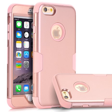 iPhone 6 Plus Case, iPhone 6s Plus Case,TOPSKY Three Layer Heavy Duty High Impact Resistant Hybrid Protective Cover Case For iPhone 6/6s Plus (Only For 5.5"),with Screen Protector and Stylus,Rose Gold