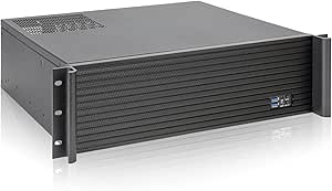 RackChoice ATX/Micro ATX (max 7x3.5 HDD/Mini-ITX (max 11x3.5 HDD) 3U Rackmount server Chassis,with 2x120mm 1x80mm fan infront, Support SFX Power Supply