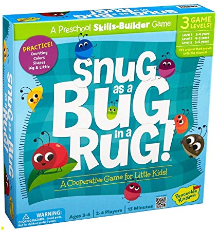 Peaceable Kingdom Snug as a Bug in a Rug cooperative game for little kids