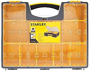 Stanley Stst14710 10-Compartment Small Parts Organizer, Black/Yellow