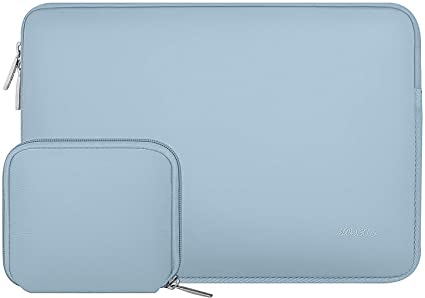 MOSISO Laptop Sleeve Compatible with MacBook Pro 15 inch Touch Bar A1990 A1707, 15 Surface Laptop 4/3, Dell XPS 15 2020, HP Stream 14, Acer Swift 3 14, Neoprene Bag with Small Case, Airy Blue