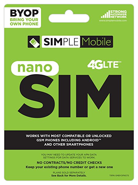 Simple Mobile, Powered by TMobile Nano Sim Kit