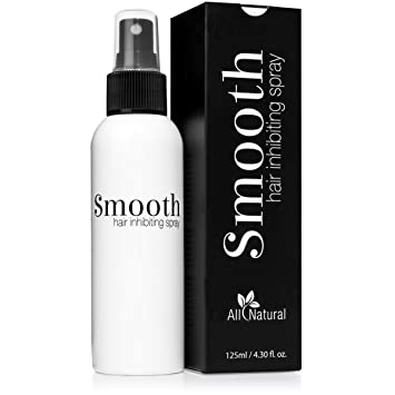 Smooth - Best All Natural Hair Growth Inhibitor Spray for Use After Removal from Body or Face - Permanently Minimizes Regrowth for Women and Men - Safe for Sensitive Skin