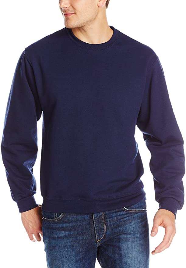 Jerzees Men's Navy Adult Crew Sweatshirt