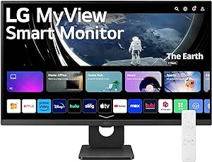 LG 27" FHD IPS MyView Smart Monitor with webOS and Built-in Speakers, Black