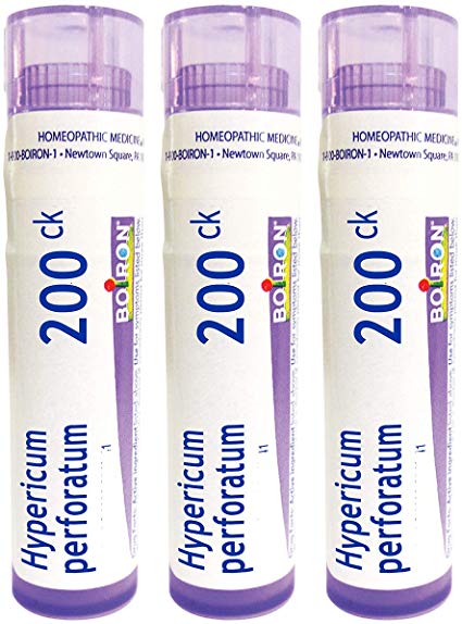 Boiron Hypericum Perforatum 200ck, 80 Pellets, Homeopathic Medicine for Nerve Pain, 3 Count