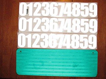DIY Premium 911 Green 3M Prismatic Reflective Address Sign Kit. W/ 3 Inch Numbers and Reflective Plate for Home or Business By Mg2 Signs