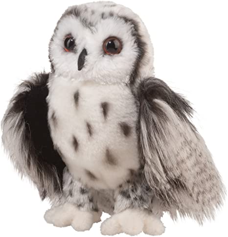 Douglas Crescent Silver Owl Plush Stuffed Animal