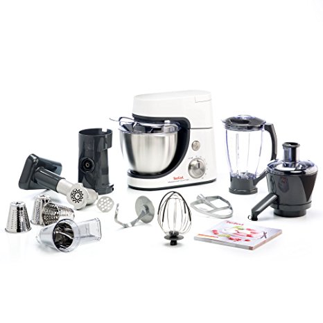 Tefal Masterchef Gourmet 900-Watt Stand Mixer with 11 Food Processor (Metallic Grey)