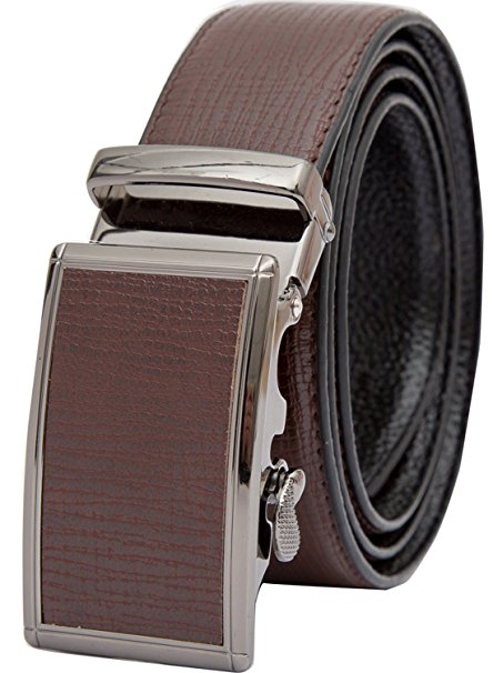 Beltox Fine Men’s Ratchet Dress Leather Belt with Automatic Buckle in Gift Box …