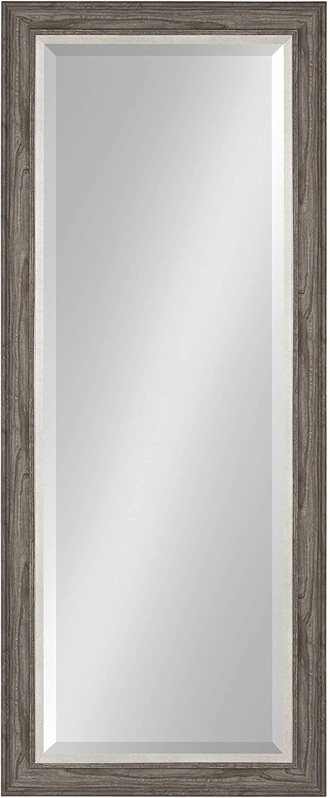 Kate and Laurel Woodway Decorative Frame Full Length Wall Mirror, 21.5x53.5 Rustic Gray