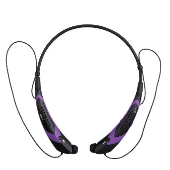 YINENN® 760 Stereo Wireless Bluetooth 4.0 Neckband Style Headset for Smartphones & Tablets - Balck&Purple