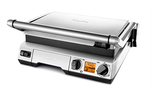 Breville BGR820XL Smart Grill, Smokeless Indoor Grill, Brushed Stainless Steel