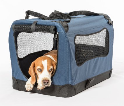 2PET Folding Soft Dog Crate for indoor, travel, training