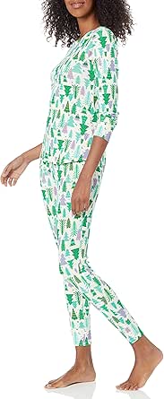 Amazon Essentials Cute Pajama Sets for Women, Snug-Fit Cotton Sleepwear, Available in Plus Size