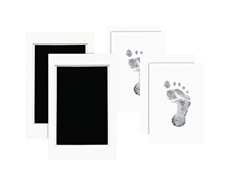 Pearhead Newborn Baby Handprint or Footprint “Clean-Touch” Ink Pad Set of Two, Black