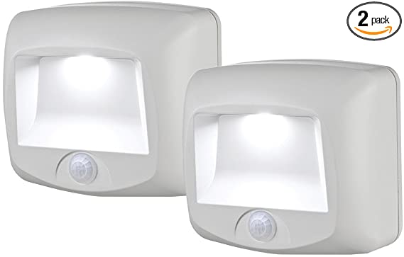 Mr. Beams MB532 Motion-Sensing LED Step/Stair Light, 2-Pack, White, 2 Count