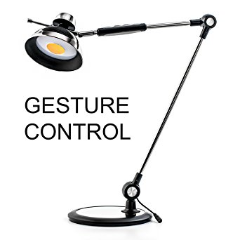 OTUS LED Desk Lamp with Gesture Control (Touchless On/Off) – Led Desk Light with Eye Protection – 360-Degree Adjustable Design – 36 Lighting Modes – Silver