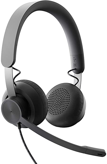 Logitech Zone Wired Noise Cancelling Headset, USB-C with USB-A Adapter - Graphite.