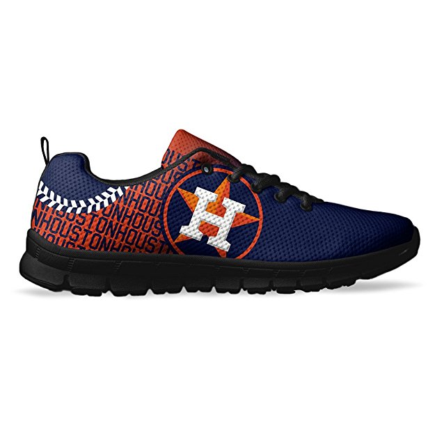 AllAmbitions Men's Houston Baseball Custom Fan Made Running/Athletic Sneakers