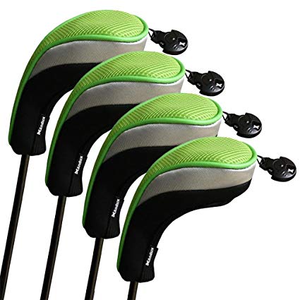 Andux Golf Hybrid Club Head Covers Set of 4 Interchangeable Number Tags