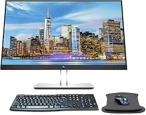 HP EliteDisplay E24 G4 24 Inch 1920 x 1080 Full HD IPS LED-Backlit LCD Monitor Bundle with HDMI, VGA, DisplayPort, Gel Mouse Pad, and MK270 Wireless Keyboard and Mouse Combo