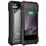 iPhone 6 Battery Case MFI Apple Certified Trianium iPhone 6 Portable Charger 47 Inches BlackSilver-3500mAh External Power Bank iPhone Protective Charging Case Back Heavy-Duty Inlaid Metal