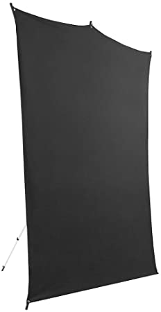 Savage Travel Backdrop Kit - Black Backdrop (5 ft x 7 ft) with Stand