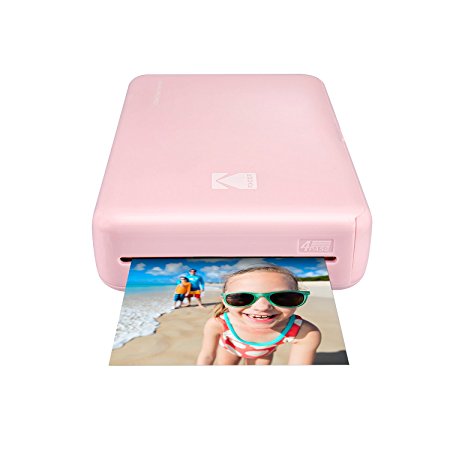 Kodak Mini 2 HD Wireless Portable Mobile Instant Photo Printer, Premium Quality Instant Prints w/4PASS Patented Printing Technology (Pink) – Compatible w/iOS & Android Devices
