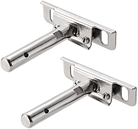 uxcell Invisible Floating Shelf Brackets, 76mmx80mm, Adjustable Hidden Blind Supports for Concealed Shelves, Pack of 2