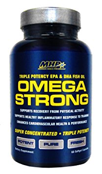 MHP Omega Strong EPA & DHA Fish Oil Soft Gels, 60 Count