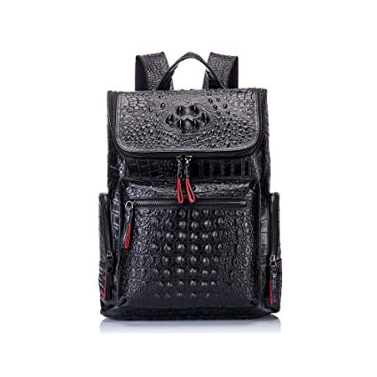 Boshiho Real Leather Laptop Backpack Fashion Travel Bag Daypack for Men