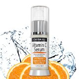 Vitamin C Serum for Face with 20 Vitamin C and Hyaluronic Acid By Derma-nu - Organic Skin Treatment to Repair Sun Damage and Reduce Wrinkles - 125oz