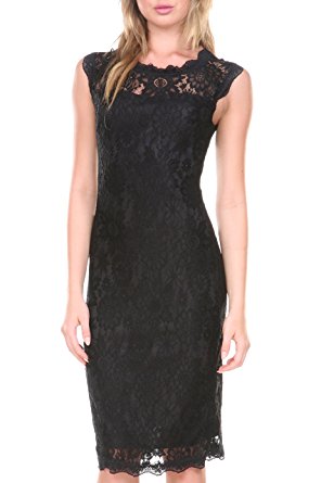 Stanzino Lace Dresses for Women - Womens Sleeveless Cocktail Dress for Special Occasions