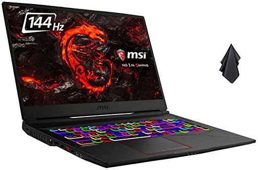 2021 Newest MSI GE75 Raider Gaming Laptop, 17.3" FHD 144Hz 3ms 100% RGB Display, Intel Six-Core i7-10750H, NVIDIA GeForce RTX 2070, 32GB RAM, 1TB PCIe NVMe SSD + 2TB HDD, Windows 10 + Generic Cloth