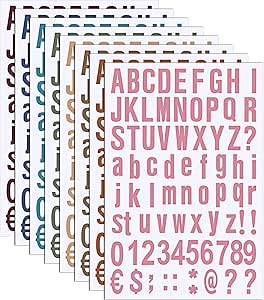 8 Sheets Self Adhesive Vinyl Letters Numbers Kit, Mailbox Numbers Sticker for Mailbox, Signs, Window, Door, Cars, Trucks, Home, Business, Address Number (Advanced Gray,2 Inch)