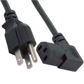 SF Cable 6ft 18 AWG Universal Right Angle Power Cord  IEC320 C13 to NEMA 5-15P