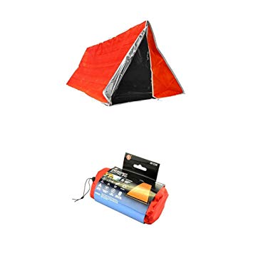 SE ET3683 Emergency Outdoor Tube Tent with Steel Tent Pegs with Sleeping Bag