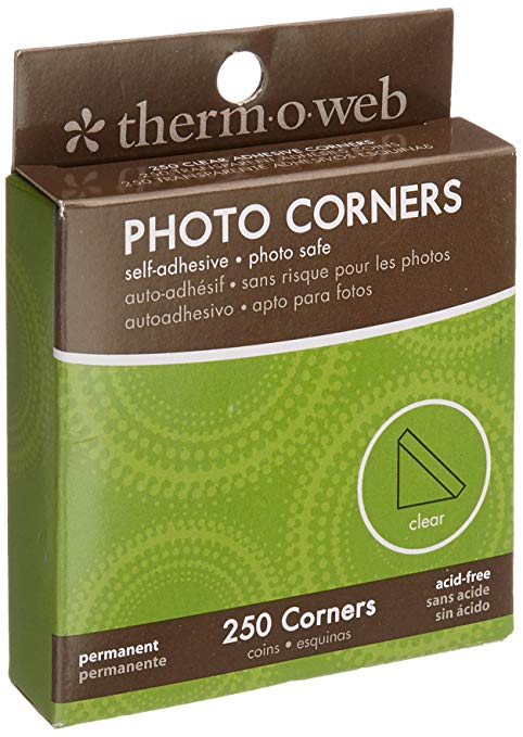 Thermo Web PC250-3870 Photo Corner Boxed, Clear, 250-Pack