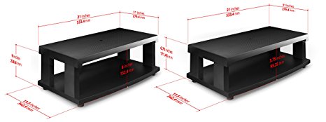 Aleratec 2-Tier LCD | LED TV Stand Entertainment Rack