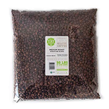 Tiny Footprint Coffee Organic Signature Blend Medium Roast, Whole Bean Coffee, 3 Pound