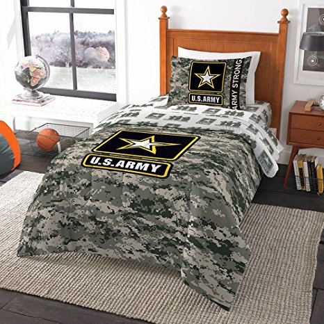 U.S Army The Department of the United States Army, Camo Twin Comforter by The Northwest Company, 64 by 86"