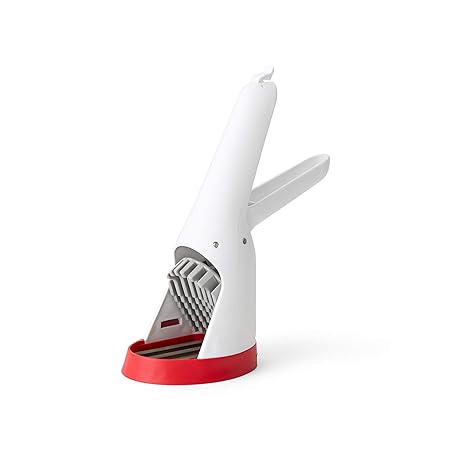 Chef'n Hand-Held Slicer Strawberry Slicester, Updated Design, Cherry/Meringue,102-712-400