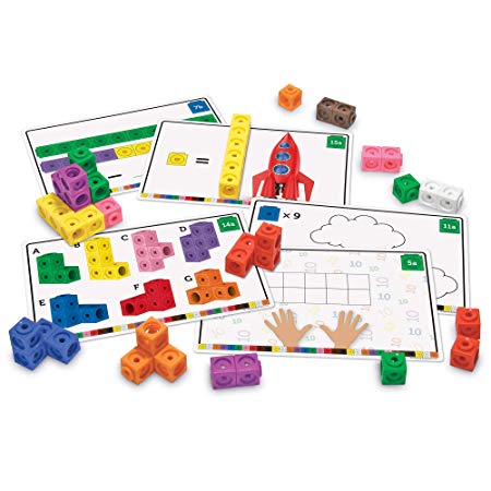 Learning Resources Early Math Mathlink Cube Activity Set, Assorted Colors, 115Piece, Ages 4