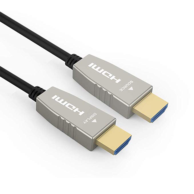 Fiber HDMI Cable RUIPRO 4K60HZ HDR Light Speed HDMI2.0b Cable, Supports 18.2 Gbps, ARC, HDR10, Dolby Vision, HDCP2.2, 4:4:4, Ultra Slim and Flexible HDMI Optic Cable with Optic Tech Customized Length