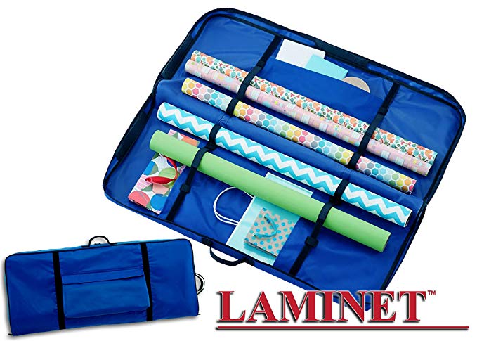 LAMINET Christmas Organizers (Gift Wrap Organizer, Blue)