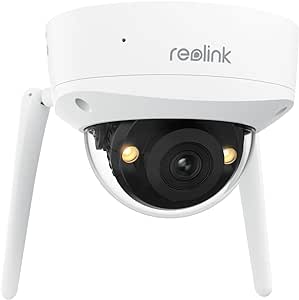 REOLINK 4K Wi-Fi 6 Security Camera with 125° Viewing Angle, Outdoor Camera with IK10 Vandal-Proof, Color Night Vision, Smart Detection, Two-Way Audio, Local Storage, Non-PT Cam, RLC-840WA