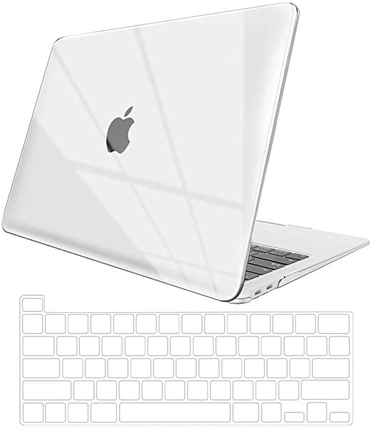 TOWOOZ 2020 MacBook Pro 13 inch Case M1 A2338/A2251/A2289 , Plastic Hard Shell Case & Keyboard Cover Only Compatible with MacBook 2020 A2338 A2251 A2289, Transparent